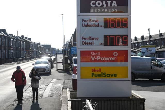 Filling stations in some areas are already charging more than £1.60 per litre (Photo by OLI SCARFF/AFP via Getty Images)