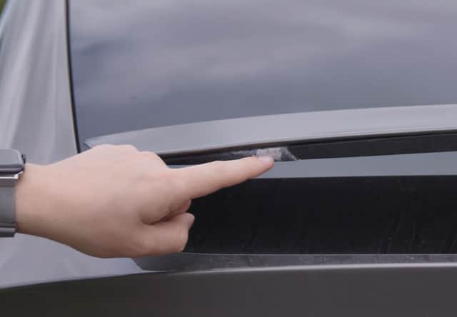 The Tesla owners have complained of poor paint finish and rust on nearly new cars (Photo: Spark AS/teslahungerstrike/SWNS)