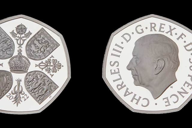 The new 50p coin featuring King Charles III facing to the left will enter circulation before the end of the year