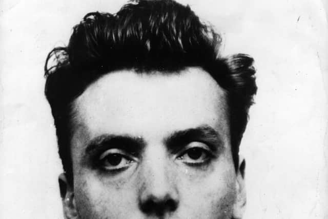 A portrait of Moors Murderer Ian Brady.