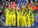 Aaron Finch lifts ICC World Cup Trophy with Australia in 2021