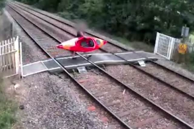 CCTV footage released by Network Rail capturing some of the reckless behaviour at a popular level crossing. 