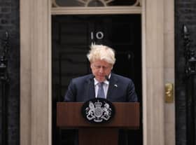 Boris Johnson addresses the nation as he announces his resignation outside 10 Downing Street 7 July 2022 (Photo: Dan Kitwood/Getty Images)