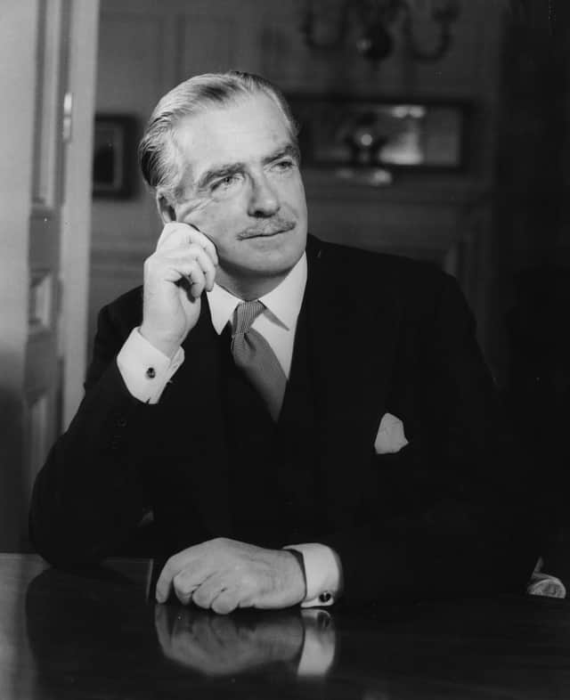 Sir Anthony Eden at his desk
