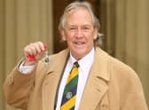 David English, with his CBE medal, awarded by the Princess Royal at an investiture ceremony at Buckingham Palace in 2010 