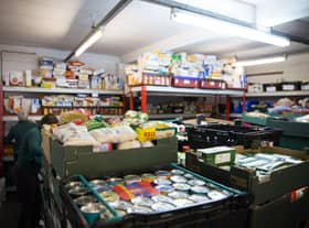 Crates of food at a Trussell Trust food bank (Photo: Trussell Trust)
