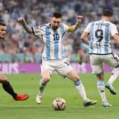 Messi and Alvarez for Argentina at Lusail Stadium in semi-final