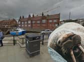 A walrus called Thor was spotted having a rest at Scarborough Harbour ahead of the New Year