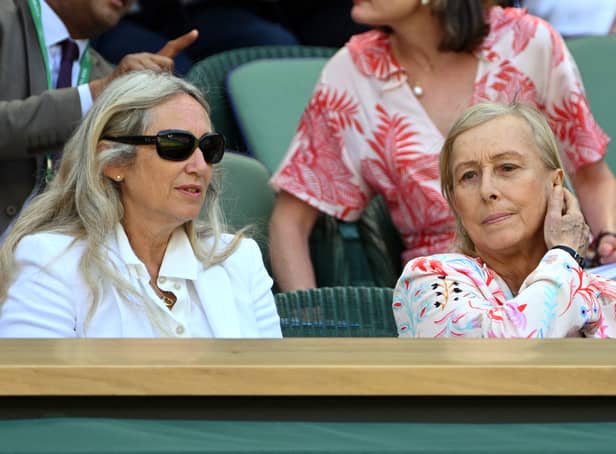 Czech’s former tennis player Martina Navratilova (R) has received a double cancer diagnosis