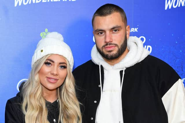 Paige Turley and Finn Tapp attend the VIP Preview evening of Hyde Park Winter Wonderland at Hyde Park on November 18, 2021 in London, England. (Photo by Joe Maher/Getty Images)