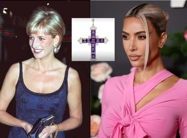 Kim Kardashian has paid a total of £163,800 for a necklace worn by Diana, Princess of Wales.
