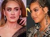 Beyonce (right) leads this year’s pack of Grammy nominees with nine chances at gold, ahead of rapper Kendrick Lamar coming in at eight, and balladeers Adele (left) and Brandi Carlile scoring seven each. 