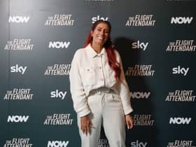  Stacey Solomon attends The Flight Attendant First Class Lounge experience at Selfridges in 2022. (Photo by Tristan Fewings/Getty Images for NOW)