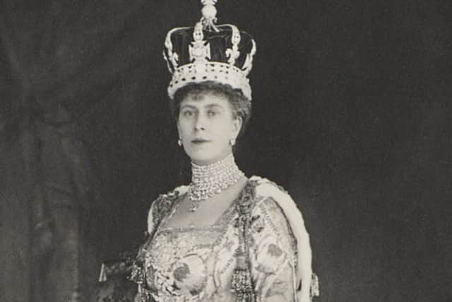 Queen Mary wearing the crown which will be used during the coronation in May (Photo: Royal Family)