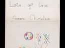 The touching note from the future King was in a folder along with other royal letters which had been lying in a cardboard box for more than 40 years. (SWNS)