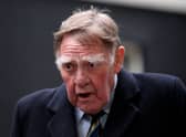 Sir Bernard Ingham arrives in Downing Street to attend a party to celebrate the 85th birthday of Baroness Thatcher on October 14, 2010  (Photo by Oli Scarff/Getty Images)