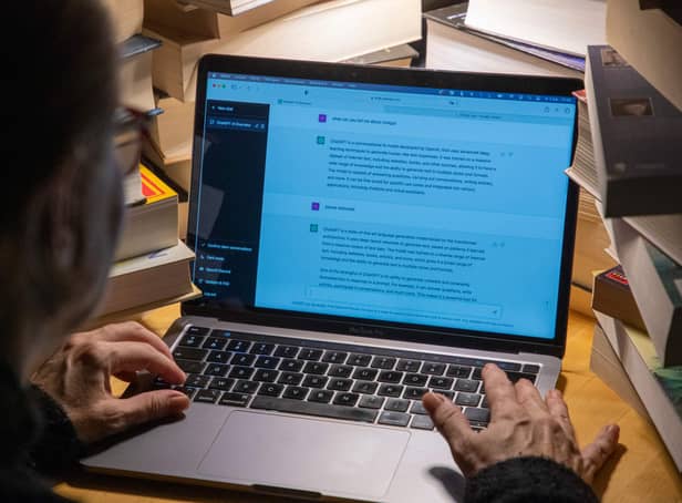 The ChatGPT artificial intelligence software, which generates human-like conversation.