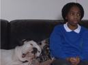 Bronson with Bailey Baker (played by  Kara-Leah Fernandes) (Photo: BBC) 