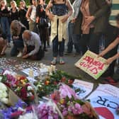 A vigil held in Manchester city centre following the bombing at Manchester Arena. Photo: AFP via Getty Images