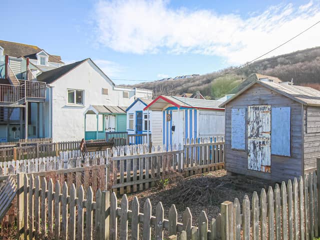 The hut in Westward Ho! Devon. 