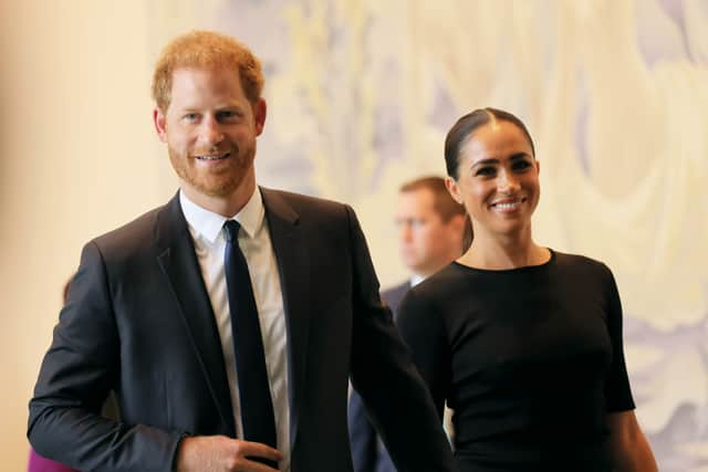 Prince Harry, Duke of Sussex and Meghan, Duchess of Sussex, have decided to give prince and princess titles to their children, Archie and Lilibet - Credit: Getty Images