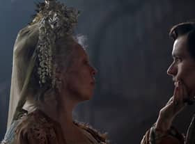 Olivia Colman as Miss Havisham and Fionn Whitehead as Pip (Photo: BBC) 