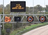 Just Stop Oil protests on overhead gantries brought traffic to a standstill on the M25 across four days in November 2022(Photo by Leon Neal/Getty Images)