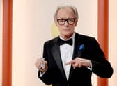 Bill Nighy and his rabbit companion at the 2023 Academy Awards.