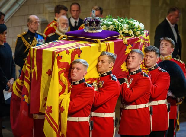 The eight 1st Battalion Grenadier Guards who carried the coffin of Queen Elizabeth II have been honoured for the service to the late monarch