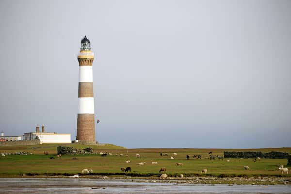 North Ronaldsay Lighthouse in the Orkney Islands is one of the 208 lighthouses operated by NLB.