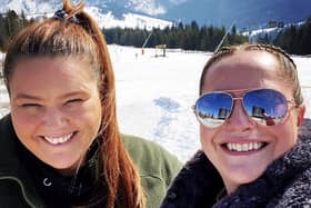 Anne-marie and Rachel in the mountains. 