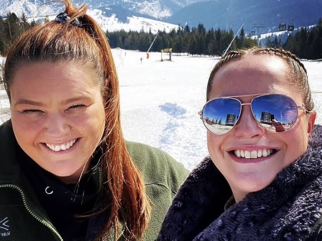 Anne-marie and Rachel in the mountains. 