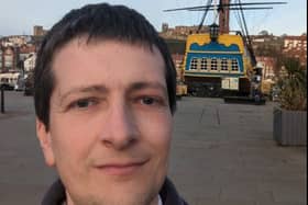 Andrew Cowell after arriving in Whitby