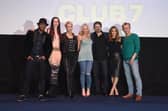 (L-R) Bradley McIntosh,  Tina Barrett, Jo O’Meara, Hannah Spearitt, Paul Cattermole, Rachel Stevens and Jon Lee of S-Club 7