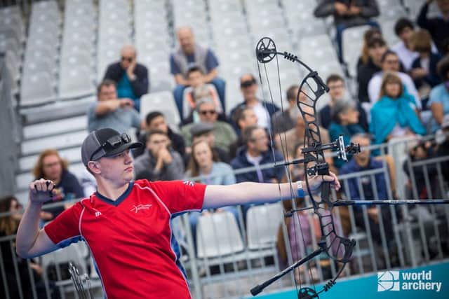 Adam Carpenter at the World Archery Cup in Paris (photo: Dean Alberga, World Archery)
