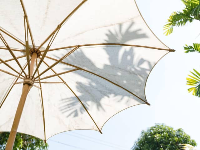 Use a parasol to create shade in the garden