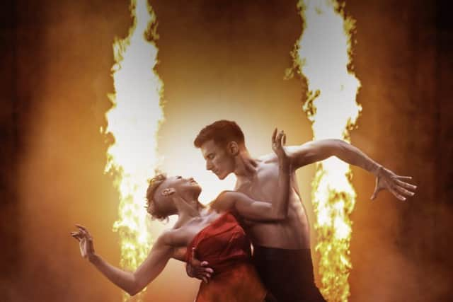 Karen and Gorka on stage in Firedance