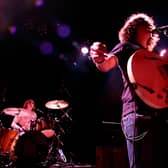 Steven Morrison (L) and Kyle Falconer of the four-piece British band The View perform on stage in concert at the Metro Theatre June 8, 2007 in Sydney, Australia.