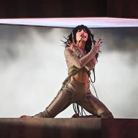 Singer Loreen performs on behalf of Sweden during the final of the Eurovision Song contest 2023.