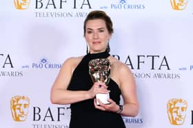 Kate Winslet with her BAFTA award