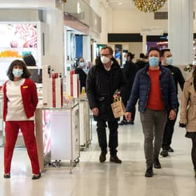 Face masks will be compulsory in shops and on public transport in England from Tuesday (29 November) (Photo: Getty Images)