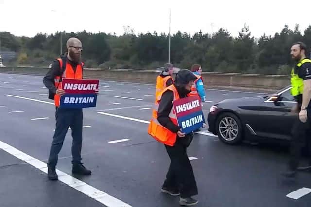 Insulate Britain: protesters decide to change tactics and walk towards oncoming traffic on M25 motorway (Photo: Insulate Britain)