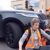 The woman drove her Range Rover into the back of protesters (Photo: Insulate Britain)