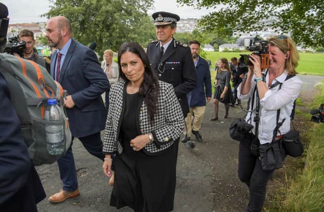 Priti Patel: Police must not treat flashing and harassment of women as ‘low level’ (Photo by Finnbarr Webster/Getty Images)
