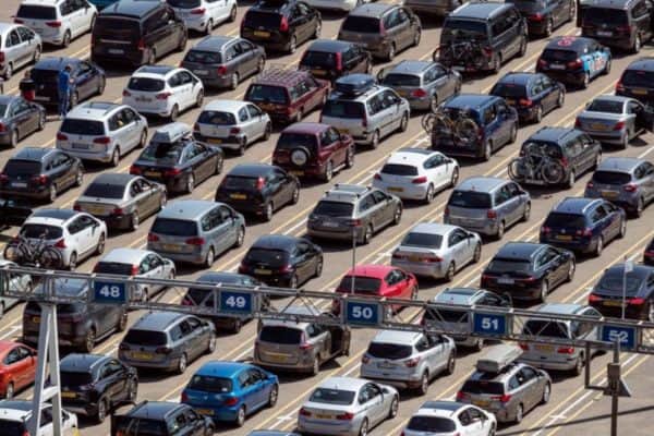 Traffic queues to board a ferry at Dover Port in August 2019 (Photo: Dan Kitwood/Getty Images)