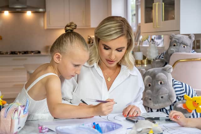 72 Point ( For BRAZEN ) Silentnight dream bed competition launch with Billie Faiers and her children.