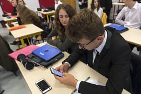 Children’s Commissioner for England, Dame Rachel de Souza, said that she supported Williamson’s plan to formally ban smartphones in schools (Photo: PATRICK HERTZOG/AFP via Getty Images)
