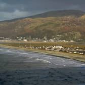 The Welsh village of Fairbourne in Gwynedd which is under threat from climate change and rising seas causing coastal erosion (Photo by Christopher Furlong/Getty Images)