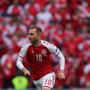 Denmark's midfielder Christian Eriksen during the UEFA EURO 2020 Group B football match between Denmark and Finland (Photo by FRIEDEMANN VOGEL/AFP via Getty Images)