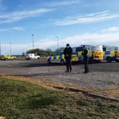 Police attended the playing field where the young boy was struck by lightning (JPIMedia)